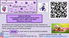 CHD family picnic in Edmonton, July 9, 2022, for heart defects